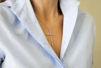 Colar Crucifixo Cravejado